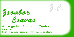 zsombor csavas business card